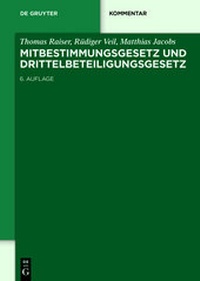 Abbildung von: Mitbestimmungsgesetz und Drittelbeteiligungsgesetz - De Gruyter