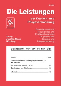 Abbildung von: Die Leistungen der Kranken- und Pflegeversicherung - Verlag Joachim Meuer