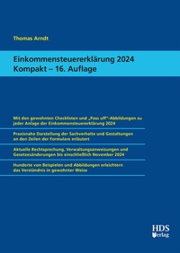Bild vergrößern Bild: Einkommensteuererklärung 2024 Kompakt - HDS