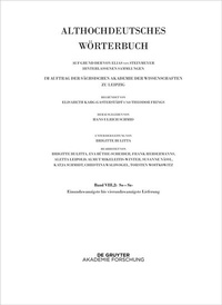 Abbildung von: Band VIII,2: So - Sz- 21.-24. Lieferung - De Gruyter Akademie Forschung