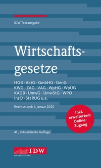 Abbildung von: Wirtschaftsgesetze 2025 - IDW
