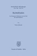 Cover: Rechtsfrieden - Duncker & Humblot