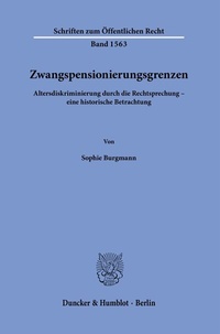 Abbildung von: Zwangspensionierungsgrenzen - Duncker & Humblot