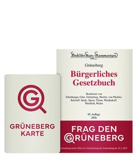 Abbildung von: Grüneberg-Karte 2026 zum Kommentar Bürgerliches Gesetzbuch: BGB - C.H.BECK