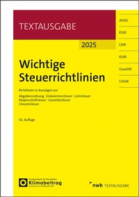 Bild vergrößern Bild: Wichtige Steuerrichtlinien - NWB