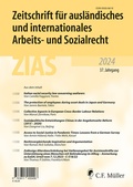 Cover: Zeitschrift f&uuml;r ausl&auml;ndisches und internationales Arbeits- und Sozialrecht - C.F. M&uuml;ller