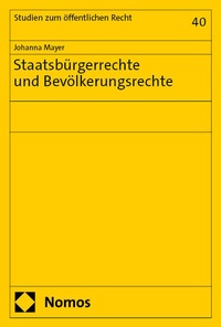Abbildung von: Staatsbürgerrechte und Bevölkerungsrechte - Nomos