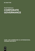 Cover: Corporate Governance - De Gruyter Oldenbourg