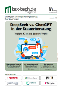 Abbildung von: tax-tech.de Magazin Ausgabe 1/2025 - FFI-Verlag
