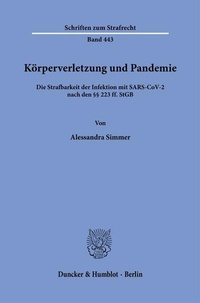 Bild: Körperverletzung und Pandemie - Duncker & Humblot