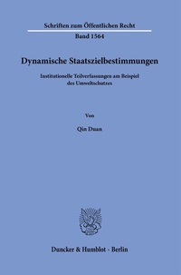 Abbildung von: Dynamische Staatszielbestimmungen - Duncker & Humblot