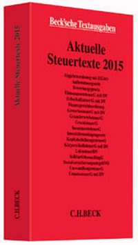 Abbildung von: Aktuelle Steuertexte 2015 - C.H.BECK