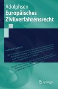 Abbildung von: Europäisches Zivilverfahrensrecht - Springer