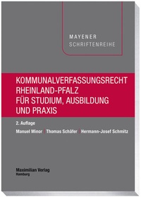 Abbildung von: Kommunalverfassungsrecht Rheinland-Pfalz - Maximilian Verlag