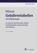 Cover: Geb&uuml;hrentabellen - C.F. M&uuml;ller