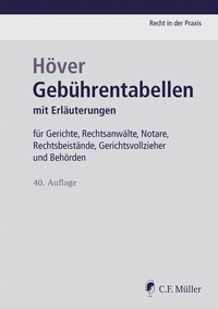 Enlarge image Cover: Gebührentabellen - C.F. Müller