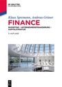 Cover: Finance - De Gruyter Oldenbourg