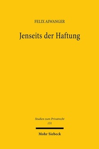 Abbildung von: Jenseits der Haftung - Mohr Siebeck