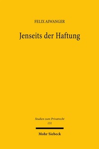 Abbildung von: Jenseits der Haftung - Mohr Siebeck