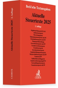 Abbildung von: Aktuelle Steuertexte 2025 - C.H.BECK