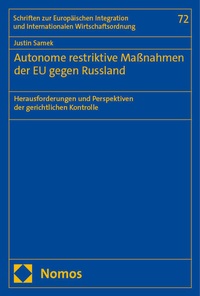 Enlarge image Cover: Autonome restriktive Maßnahmen der EU gegen Russland - Nomos