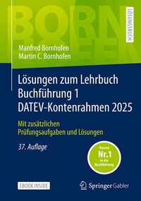 Abbildung von: Lösungen zum Lehrbuch Buchführung 1 DATEV-Kontenrahmen 2025 - Springer Gabler