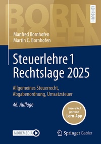 Enlarge image Cover: Steuerlehre 1 Rechtslage 2025 - Springer Gabler
