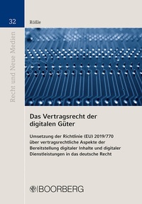Abbildung von: Das Vertragsrecht der digitalen Güter - Boorberg