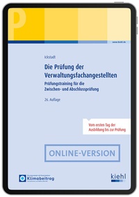 Abbildung von: Die Prüfung der Verwaltungsfachangestellten - Kiehl