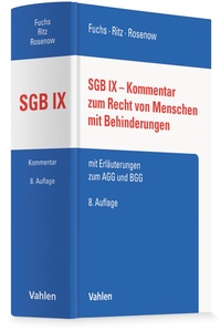 Abbildung von: SGB IX - Kommentar zum Recht von Menschen mit Behinderungen - Vahlen