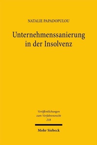 Abbildung von: Unternehmenssanierung in der Insolvenz - Mohr Siebeck