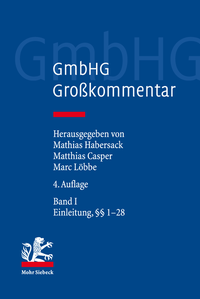 Abbildung von: GmbHG - Gesetz betreffend die Gesellschaften mit beschränkter Haftung - Gesamtwerk - Mohr Siebeck