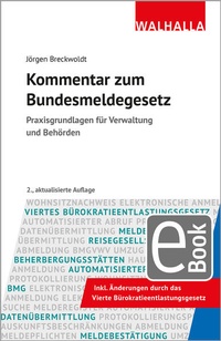 Abbildung von: Kommentar zum Bundesmeldegesetz - Walhalla