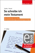 Cover: So schreibe ich mein Testament - Walhalla