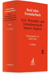 Abbildung von: Beck'sches Formularbuch Zivil-, Wirtschafts- und Unternehmensrecht: Deutsch-Englisch - C.H.BECK