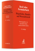 Abbildung von: Beck'sches Formularbuch Bürgerliches, Handels- und Wirtschaftsrecht - C.H.BECK