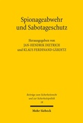 Cover: Spionageabwehr und Sabotageschutz - Mohr Siebeck