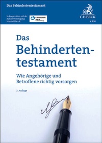 Abbildung von: Das Behindertentestament - C.H.BECK