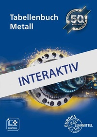 Bild: Tabellenbuch Metall mit Formelsammlung - Digitales Buch - interaktiv - Europa-Lehrmittel