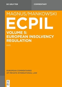 Enlarge image Cover: European Insolvency Regulation 2015 - De Gruyter