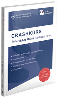Abbildung von: CRASHKURS Öffentliches Recht - Niedersachsen - Jura-Intensiv Verlag