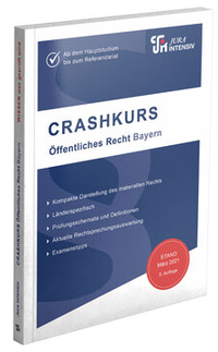 Abbildung von: CRASHKURS Öffentliches Recht - Bayern - Jura-Intensiv Verlag