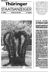 Abbildung von: Thüringer Staatsanzeiger - Gisela Husemann Verlag