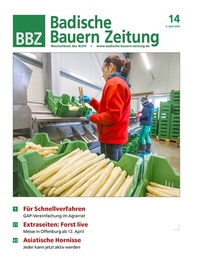 Abbildung von: Badische Bauern Zeitung BBZ - Badischer Landwirtschaftsverlag