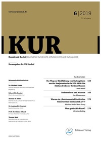Abbildung von: KUR Kunstrecht und Urheberrecht - Schleuen Verlag