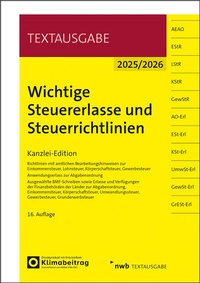 Enlarge image Cover: Wichtige Steuererlasse und Steuerrichtlinien 2025/2026 - NWB