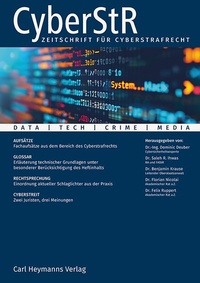 Abbildung von: CyberStR - Zeitschrift für Cyberstrafrecht - Wolters Kluwer