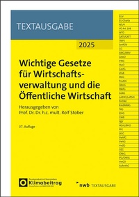 Bild: Wichtige Gesetze für Wirtschaftsverwaltung und die Öffentliche Wirtschaft - NWB
