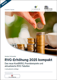 Abbildung von: RVG-Erhöhung 2025 kompakt - FFI-Verlag