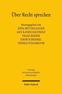 Abbildung von: Über Recht sprechen - Mohr Siebeck